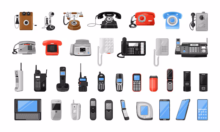 collection-mobile-stationary-telephones-communication-devices_195186-418